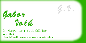gabor volk business card